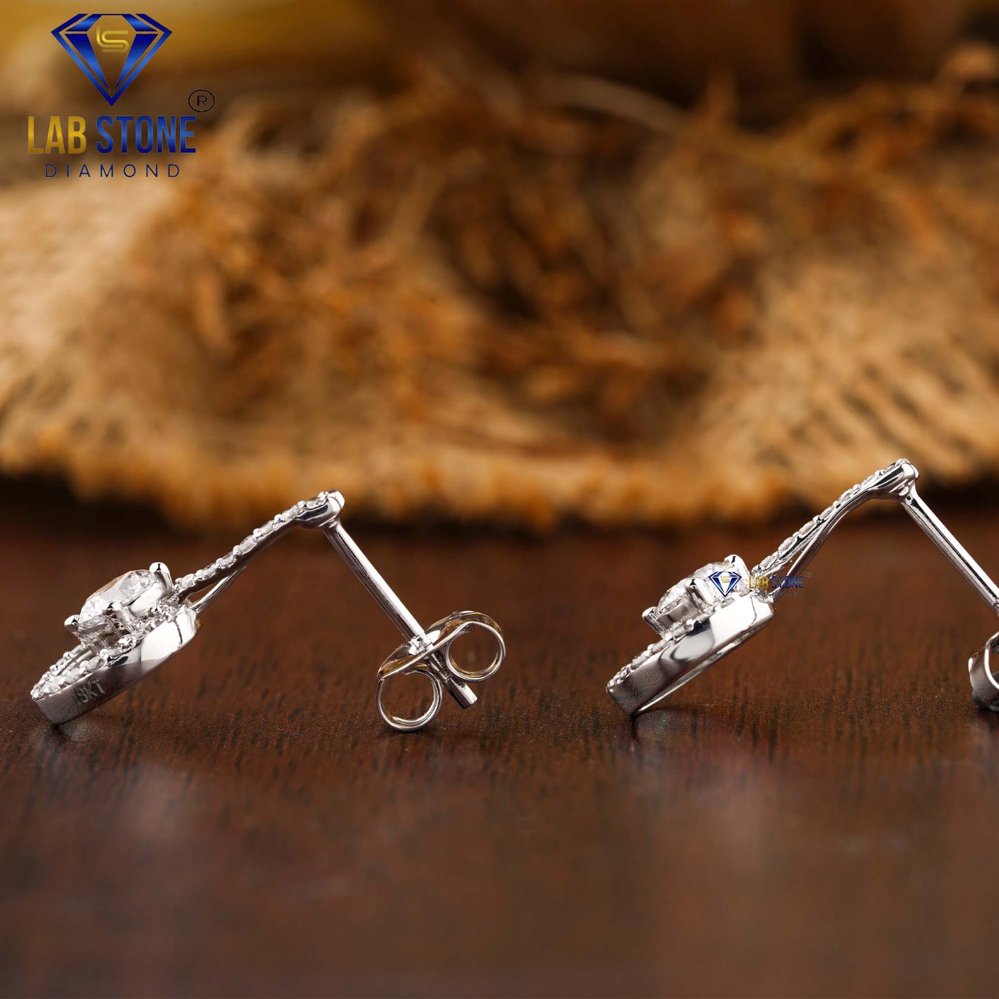 0.80 TDW Round Cut Diamond Drop & Dangle Earring