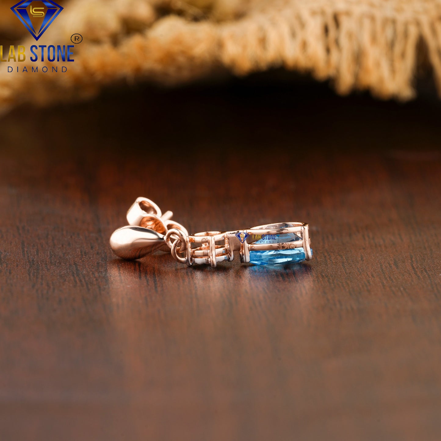 3.67 TDW Fancy Blue Pear & Round Diamond Drop & Dangle Earrings