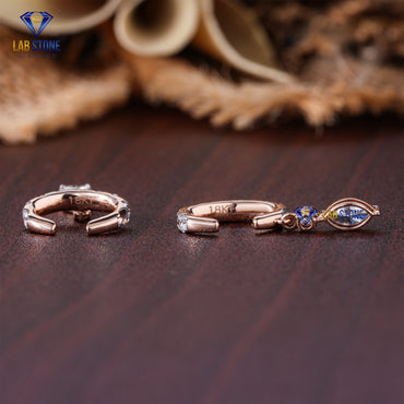 1.09 TDW Marquise ,Pear & Round Cut Diamond Piercing