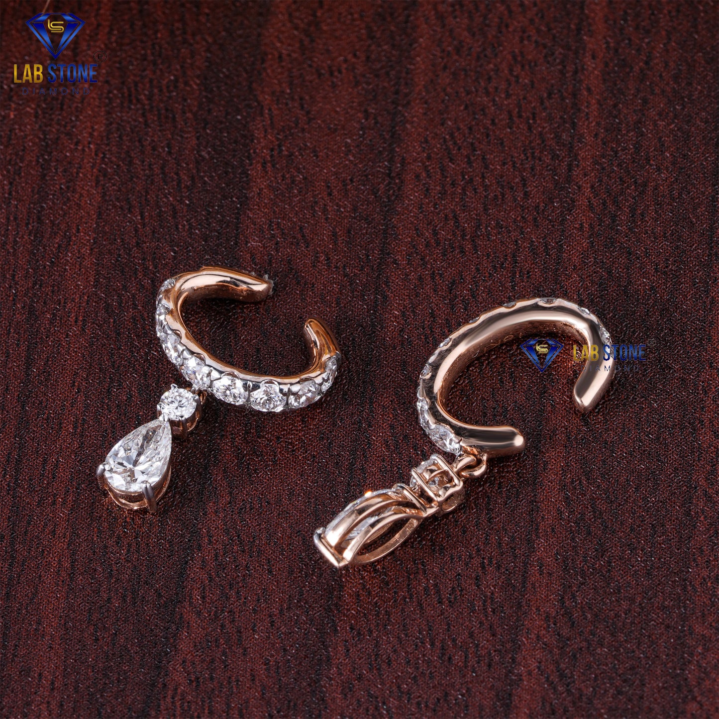 1.09 TDW Marquise ,Pear & Round Cut Diamond Piercing