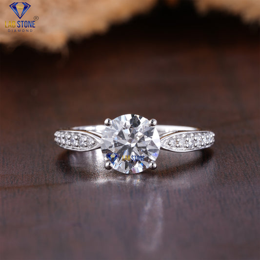 1.50 TDW Round Cut Diamond Women’s Engagement Ring