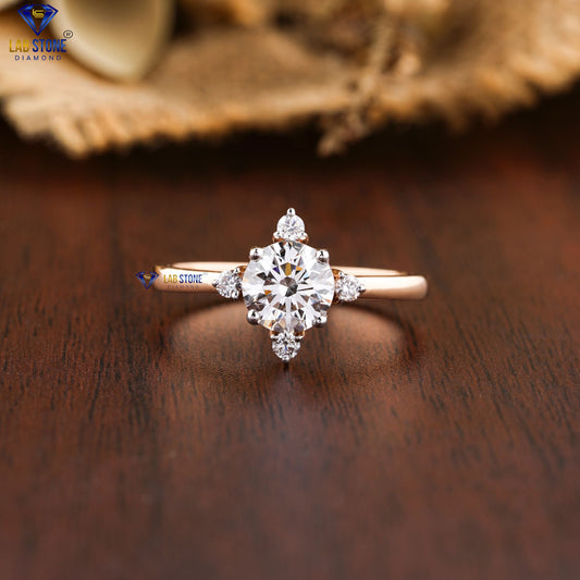 1.15 TDW Round Cut Women’s Engagement Diamond Ring