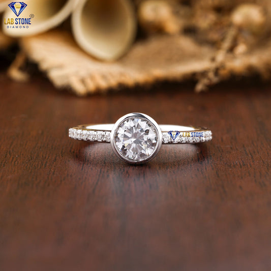 1.17 TDW Round Cut Women’s Engagement Diamond Ring