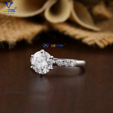 2.34 TDW Round Cut Women’s Engagement Diamond Ring