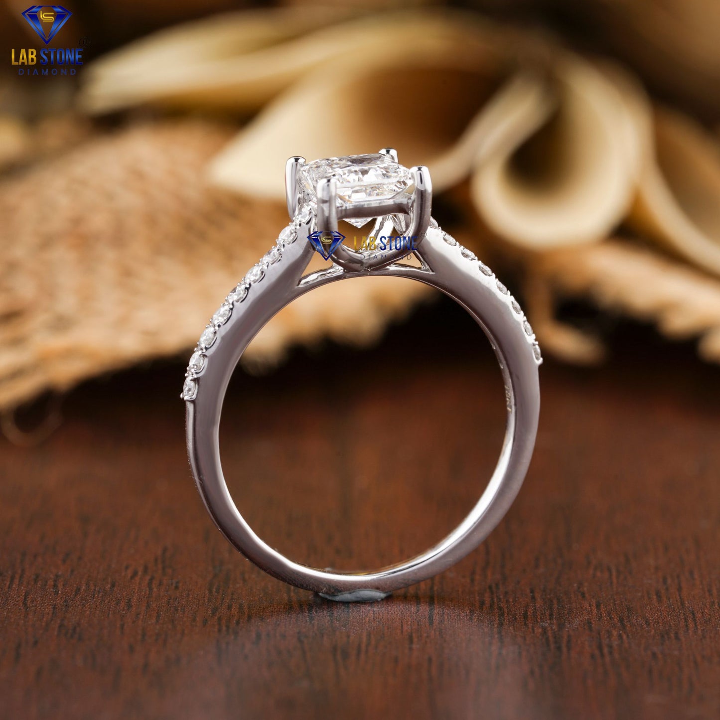 1.21 TDW Princess & Round Cut Women’s Engagement Diamond Ring