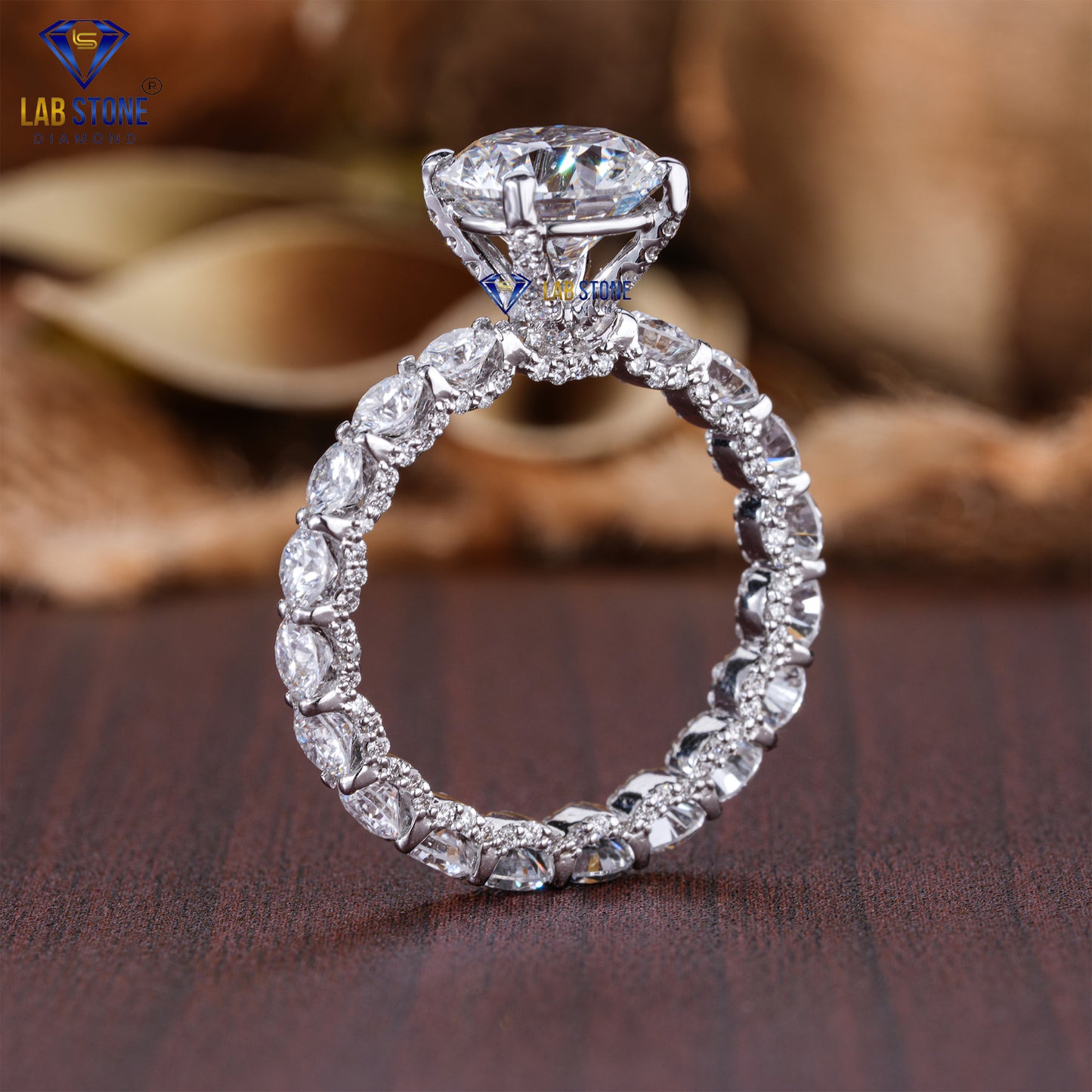 4.519 Carat Round Cut Diamond Engagement Ring