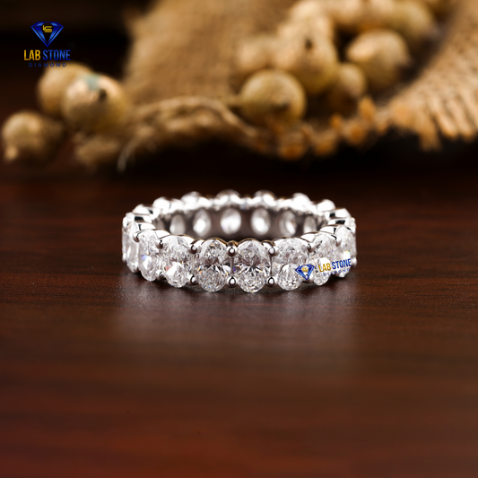 4.32 TDW Oval Cut Women's Diamond Eternity Band