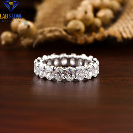 3.60 TDW Oval Cut Women's Diamond Eternity Band