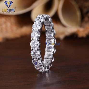 3.40 Carat Round Cut Diamond Eternity Ring