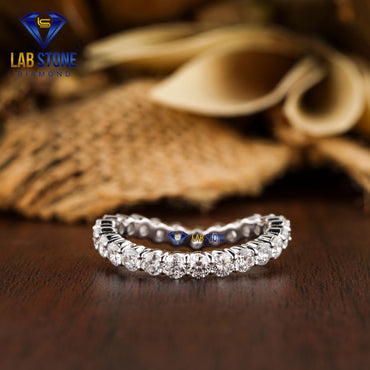 1.92 TDW Round Cut Women’s Diamond Band Ring