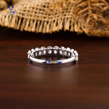 1.65 TDW Oval Cut Women’s Diamond Half Eternity Band