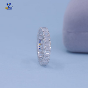 3.08 TDW Emerald Cut Women's Diamond Eternity Band