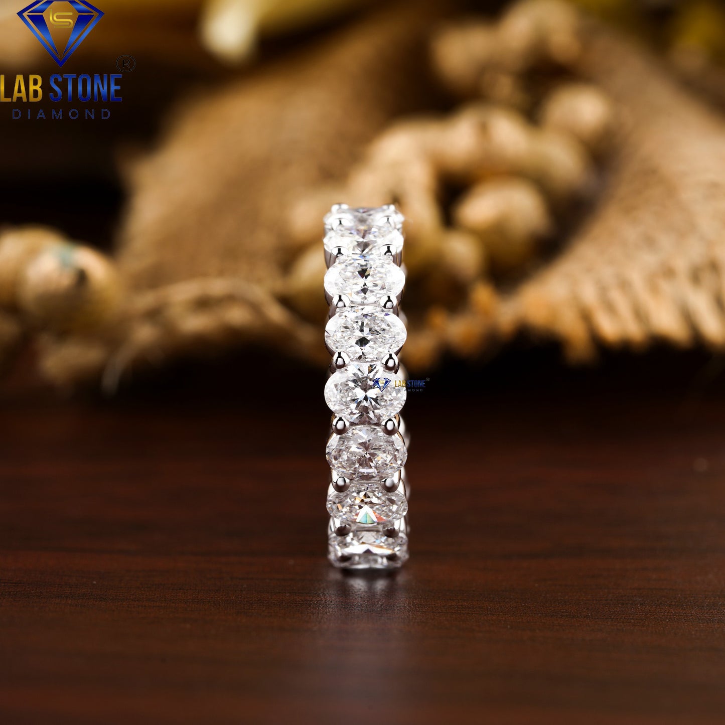 3.60 TDW Oval Cut Women's Diamond Eternity Band