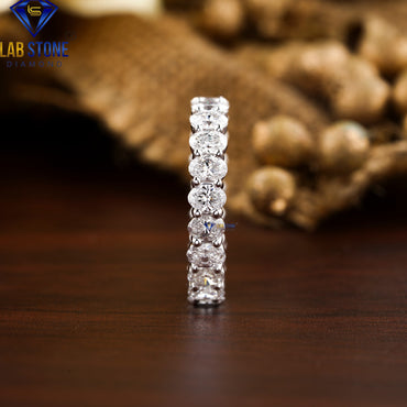 2.62 TDW Oval Cut Diamond Full Eternity Band