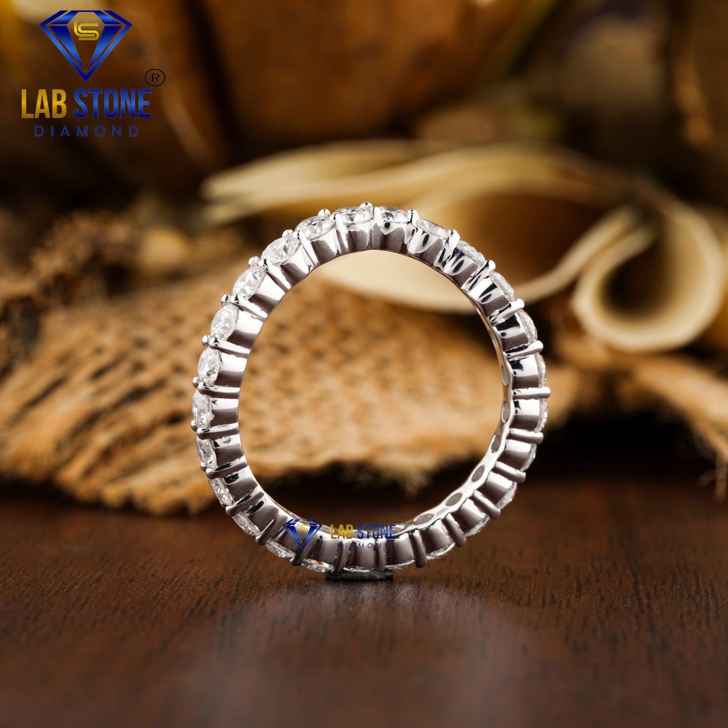 1.92 TDW Round Cut Women’s Diamond Band Ring