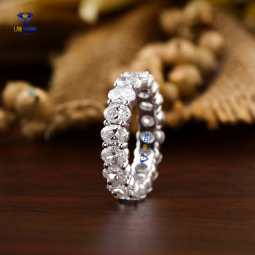 4.32 TDW Oval Cut Women's Diamond Eternity Band