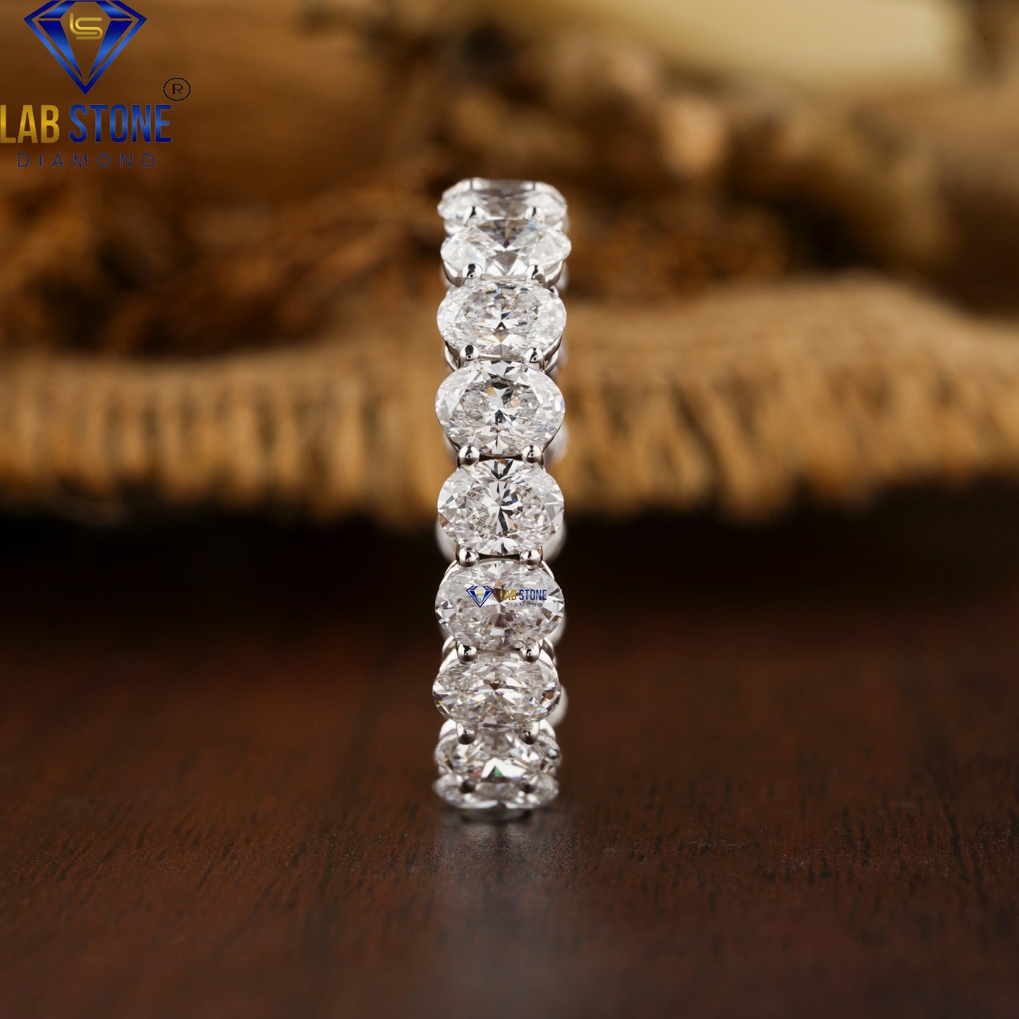 5.19 TDW Oval Cut Diamond Women’s Eternity Band