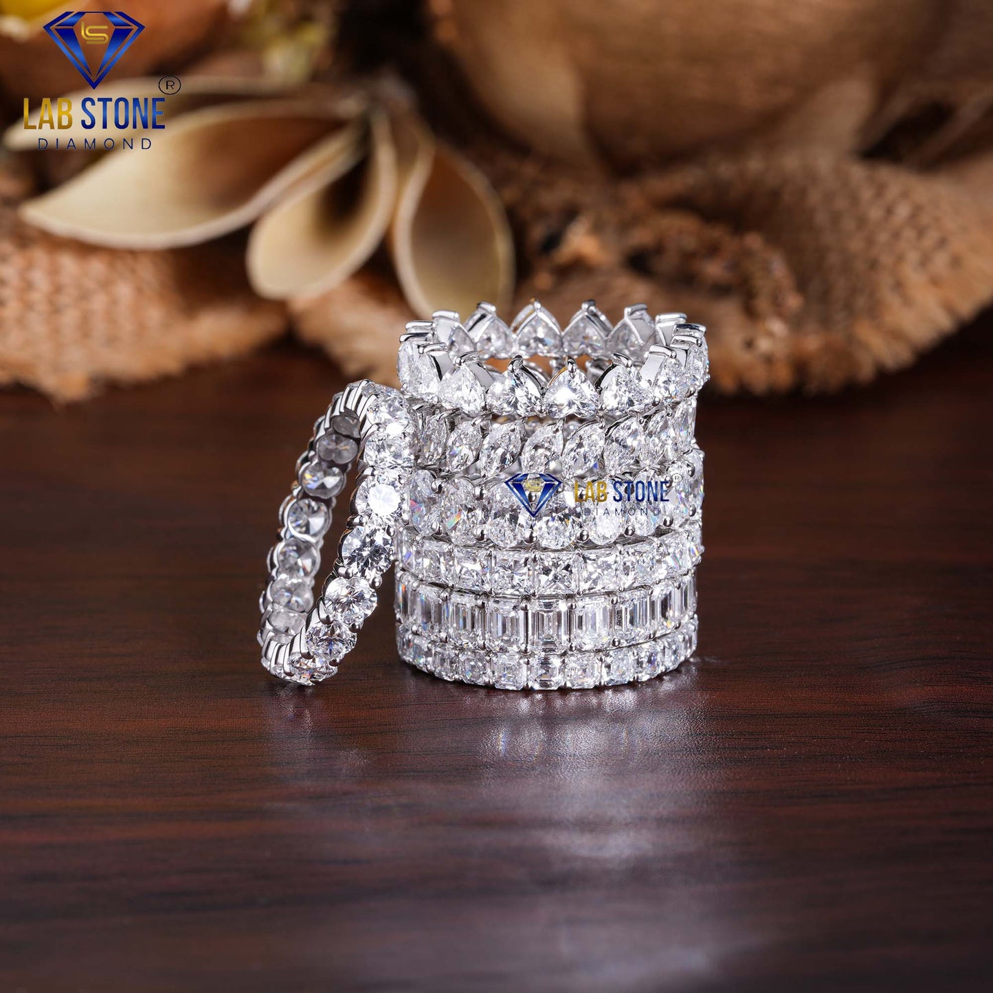 3.97 TDW Oval Cut Eternity Diamond Band