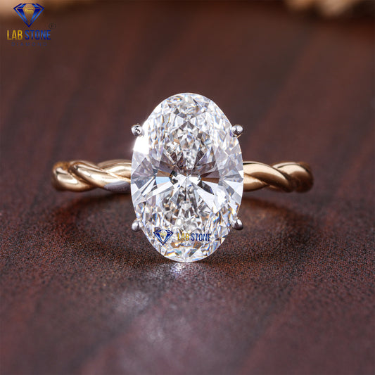 2.81 TDW Round & Oval Cut Women’s Halo Diamond Ring