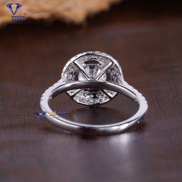2.036 TDW Round Cut Women’s Halo Diamond Ring