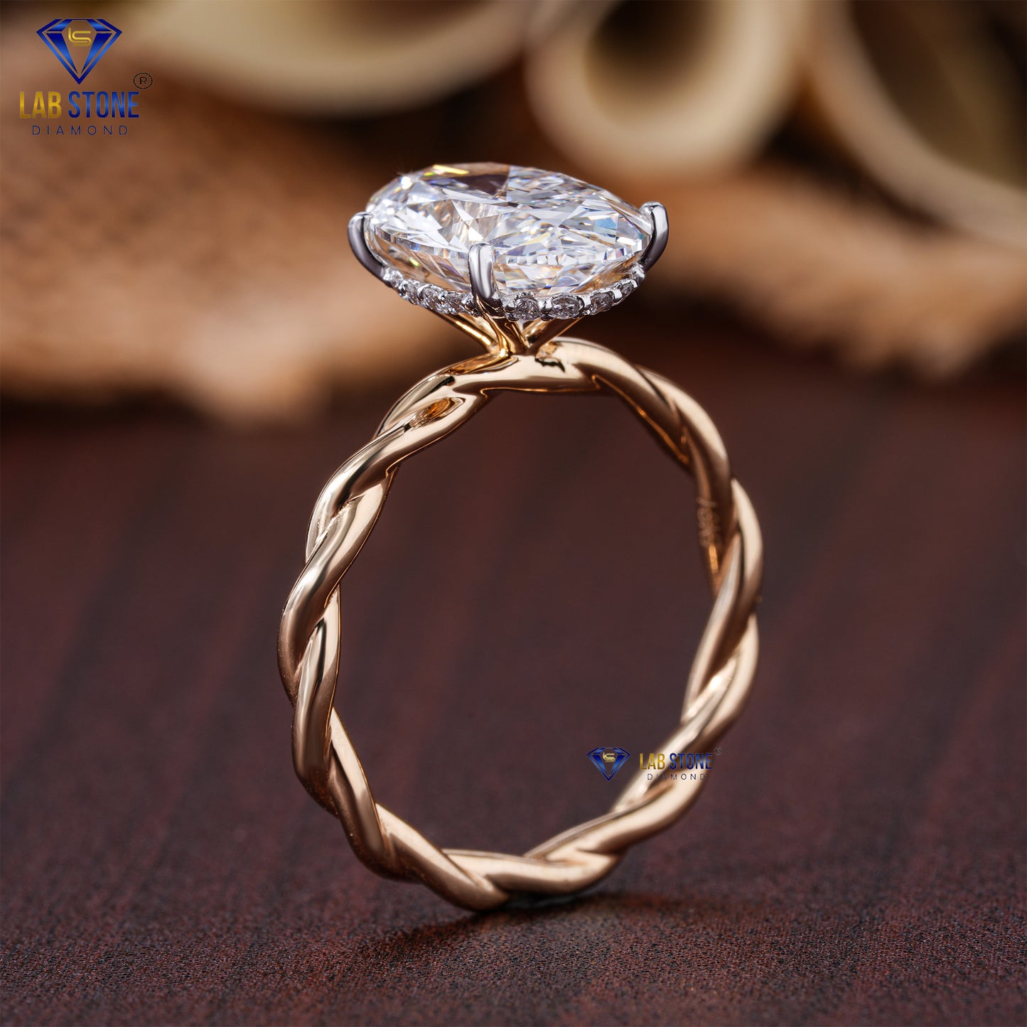 2.81 TDW Round & Oval Cut Women’s Halo Diamond Ring