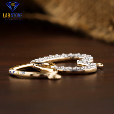 0.79 TDW Round Cut Diamond Heart Pendant