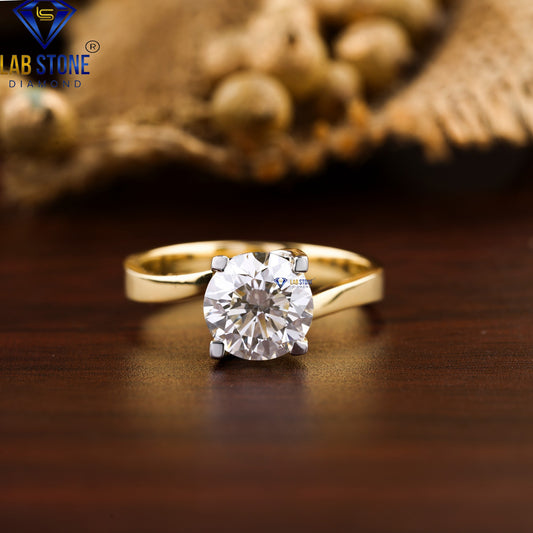 2.12 TDW Round Cut Women’s Diamond Hidden Halo Ring