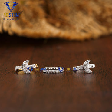 0.35 TDW Marquise & Round Cut Diamond Piercing