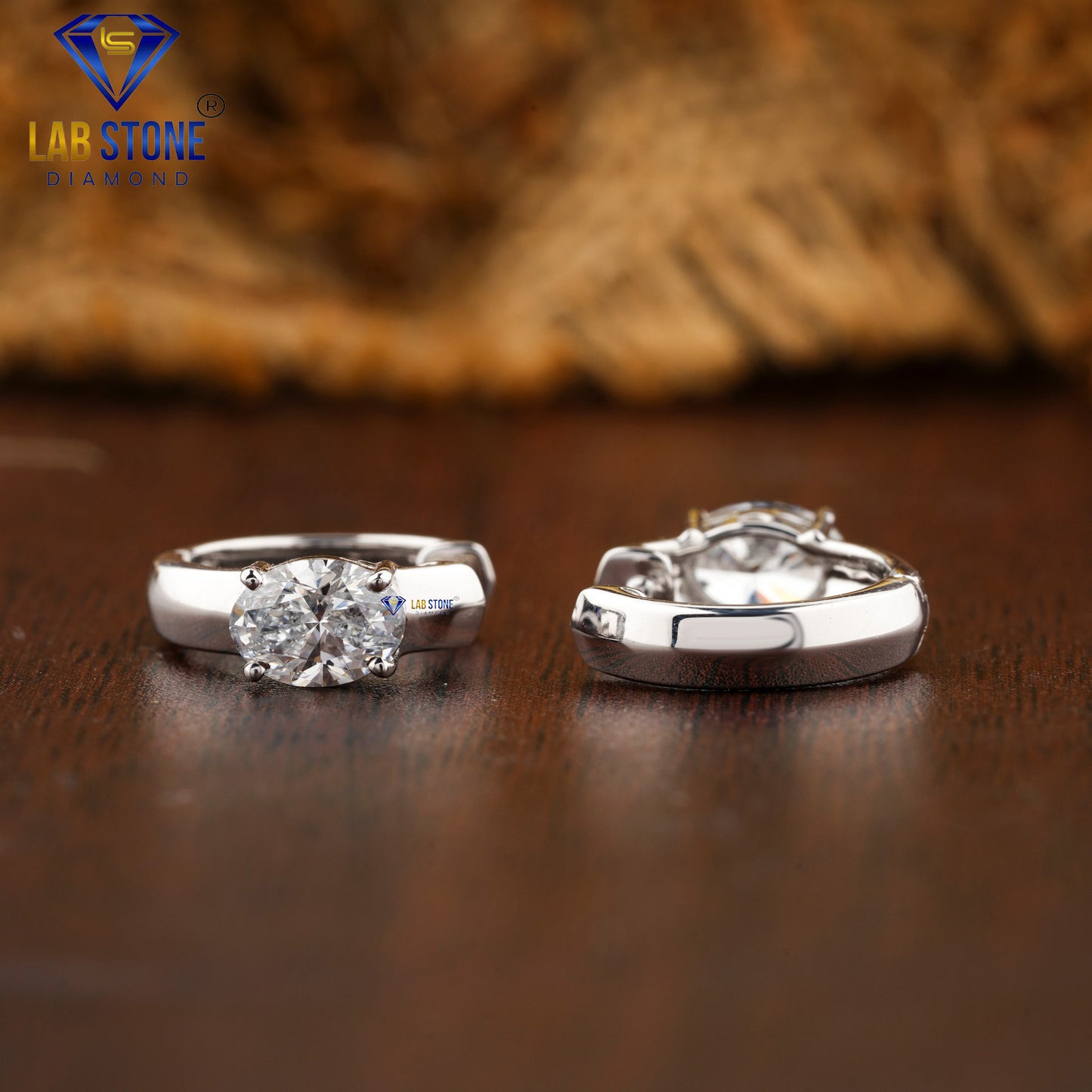 0.90 TDW Oval Cut Diamond Hoop Earrings