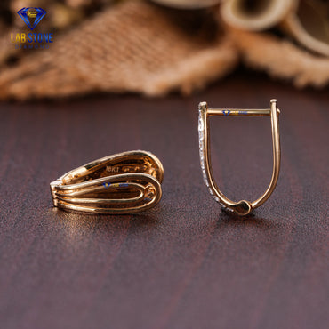 0.47 TDW Round Cut Diamond Hoop Earring