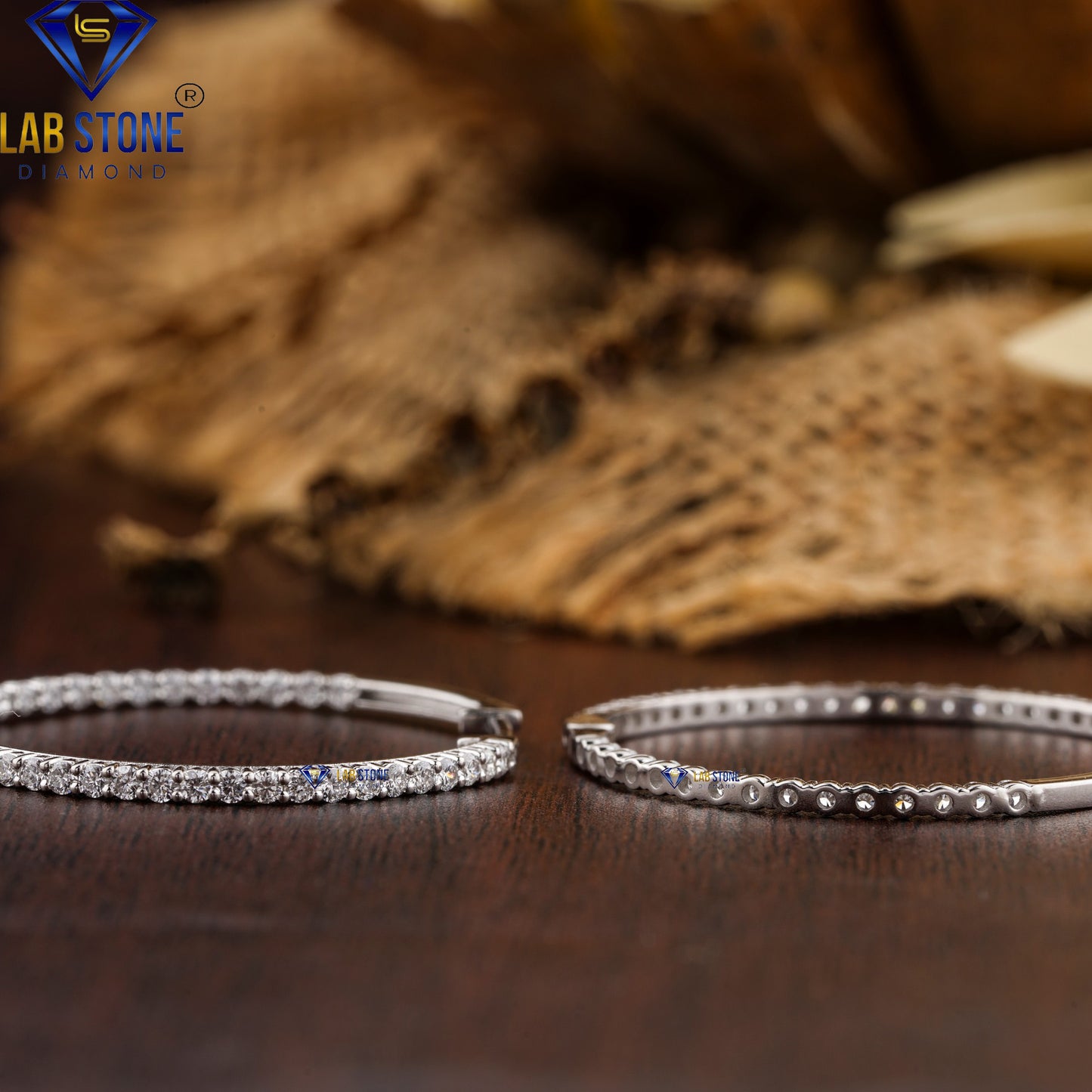 1.44 TDW Round Cut Diamond Hoop Earrings