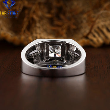 1.31 TDW Round Cut Diamond Men’s Engagement Ring