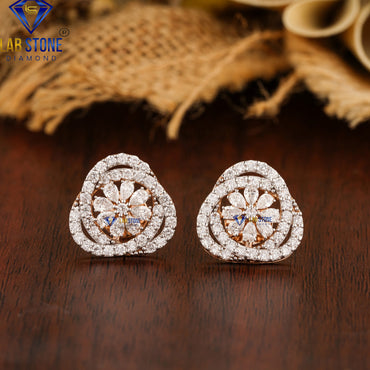 3.06 TDW Pear & Round Cut Diamond Pendant & Earring