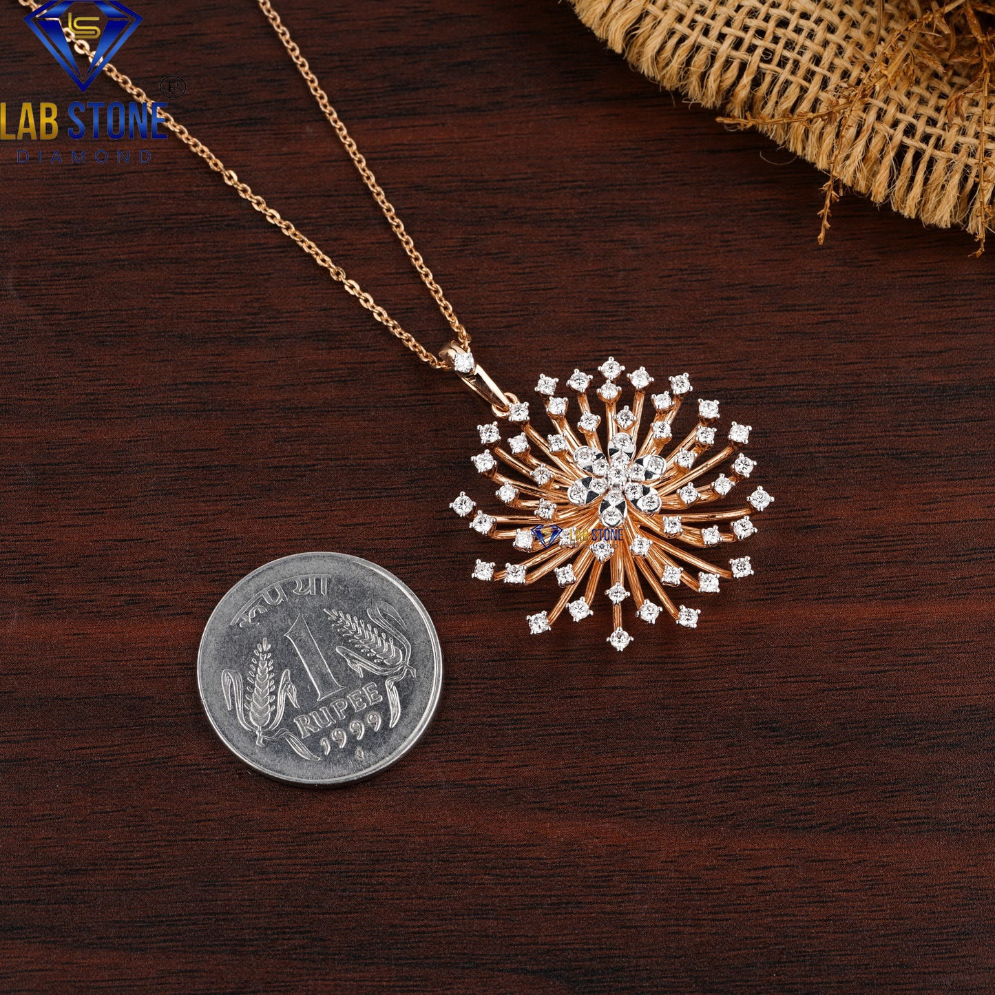 2.09 TDW Round Cut Diamond Pendant & Earring