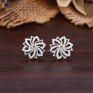 1.32 TDW Round Cut Diamond Pendant & Earring