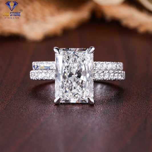 5.18 TDW Radiant & Round Cut Diamond Women’s Ring with Band