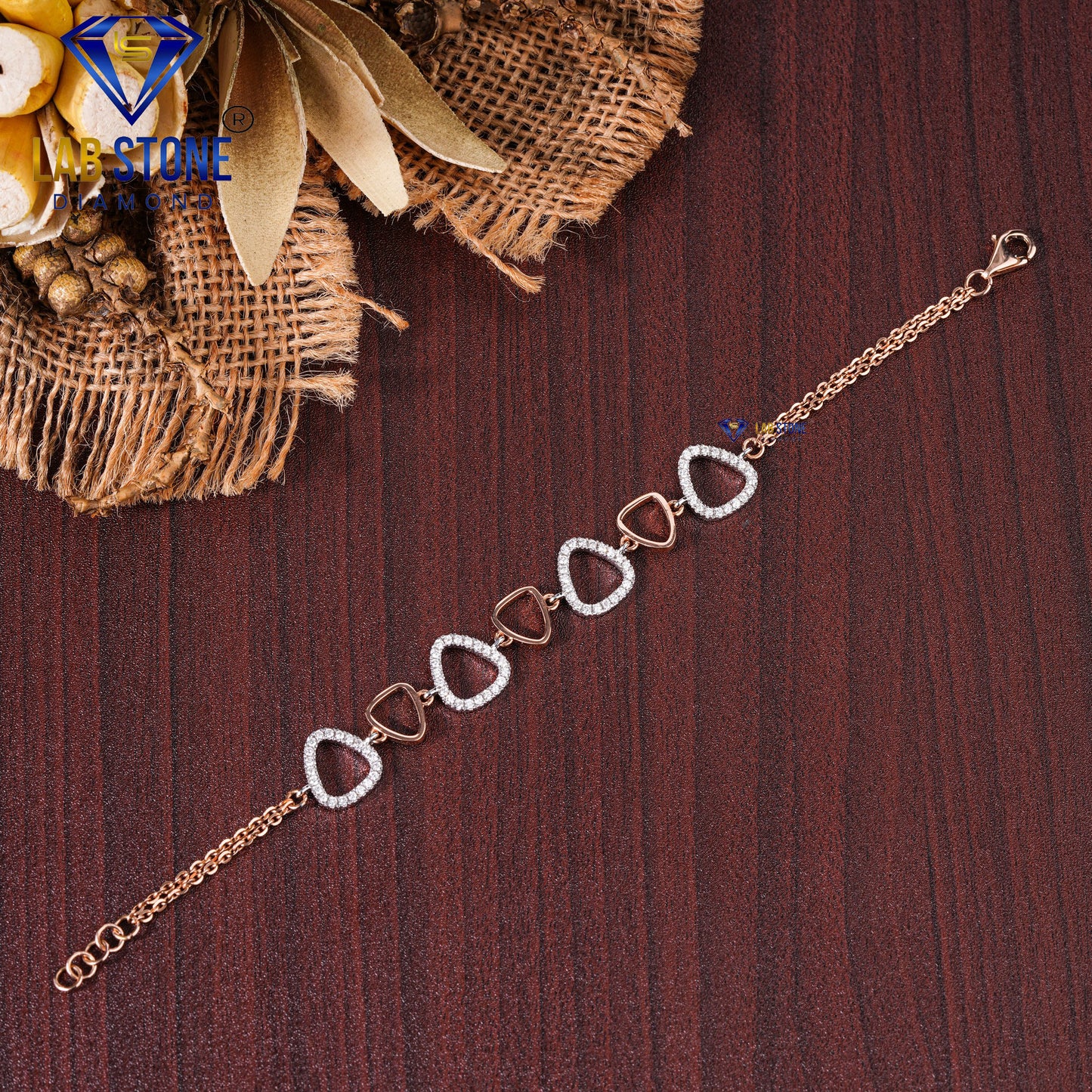 0.58 TDW Round Cut Diamond Slider Bracelet