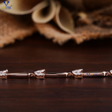 0.68 TDW Marquise Cut Diamond Slider Bracelet