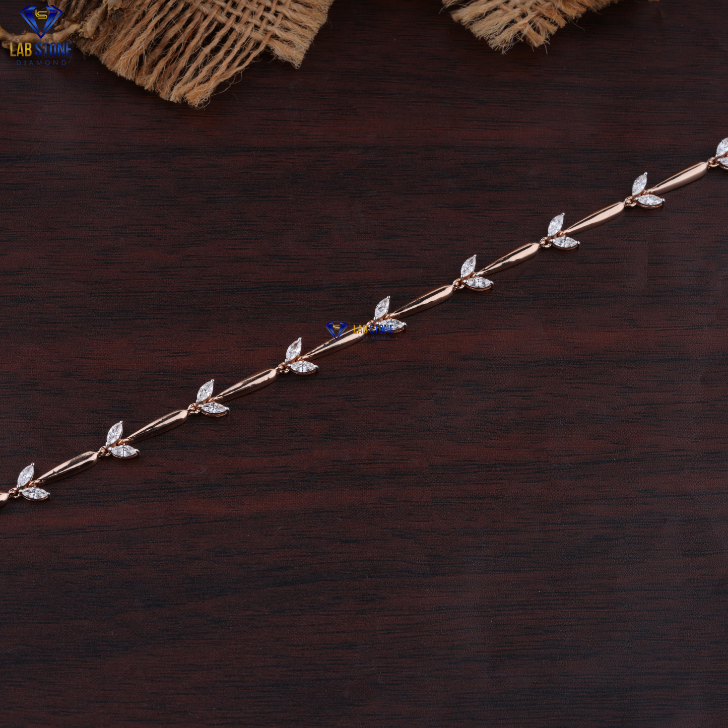 0.68 TDW Marquise Cut Diamond Slider Bracelet