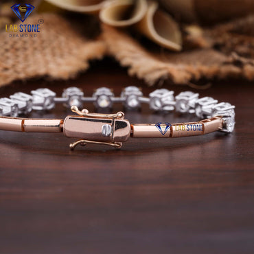 6.09 TDW Round Cut Diamond Slider Bracelet