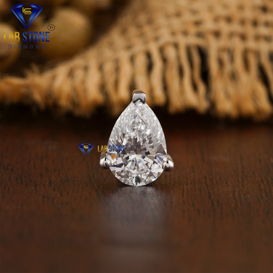 1.06 TDW Pear Cut Diamond Solitaire Pendant