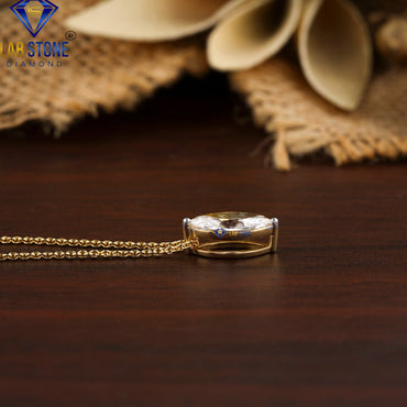 1.02 TDW Marquise Cut Diamond Solitaire Pendant with Chain