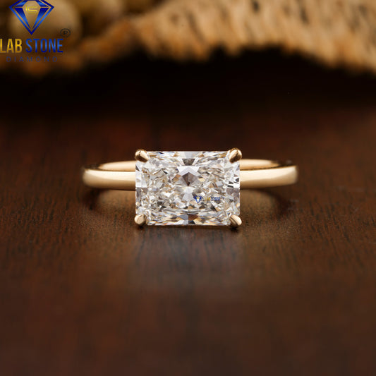 2.50 TDW Radiant Cut Diamond Women's Solitaire Ring