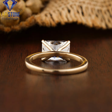 2.50 TDW Radiant Cut Diamond Women's Solitaire Ring