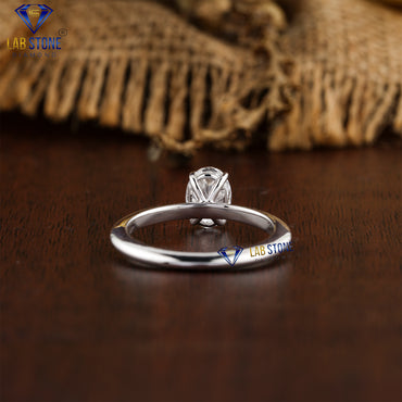 1.00 TDW Oval Cut Women’s Diamond Solitaire Ring