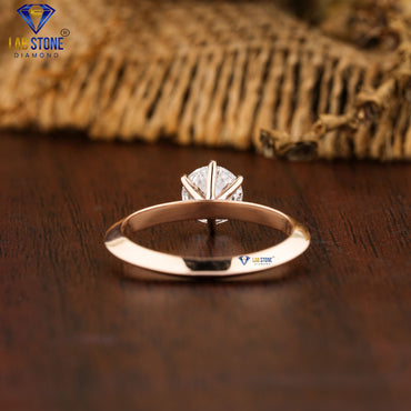 0.50 TDW Round Cut Diamond Women's Solitaire Ring