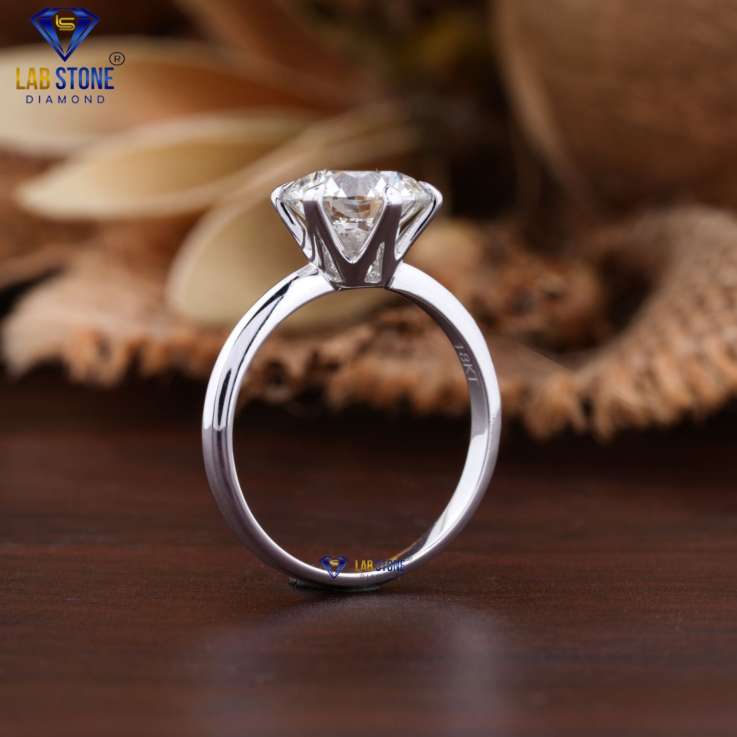 2.69 TDW Round Brilliant Cut Diamond Solitaire Ring