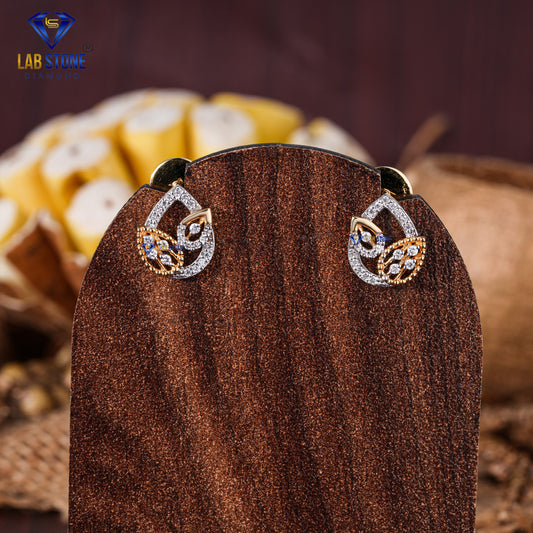 0.17 TDW Round Cut Diamond Stud Earring