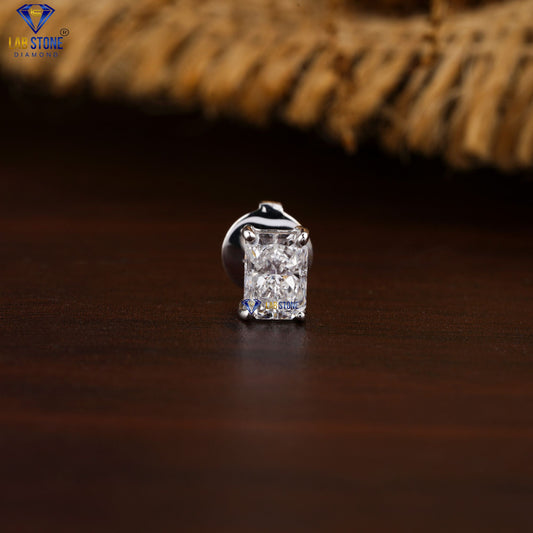 0.38 TDW Radiant Cut Diamond Stud Earrings