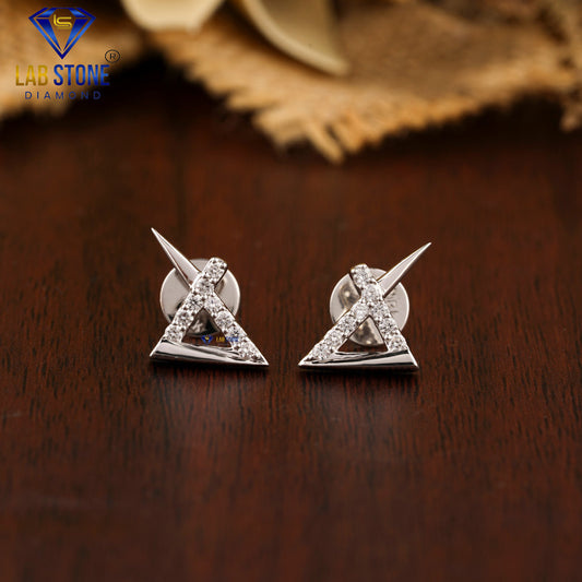0.21 TDW Round Cut Diamond Stud Earrings